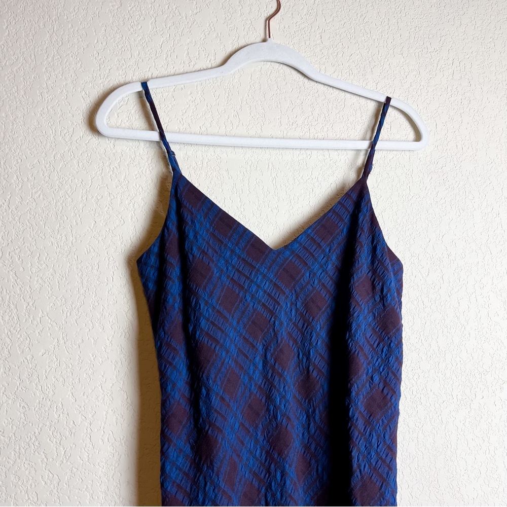 Hatch Ricky Slip Plaid Dress Port Navy Size 0 Maternity 0-2 - Picture 4 of 9